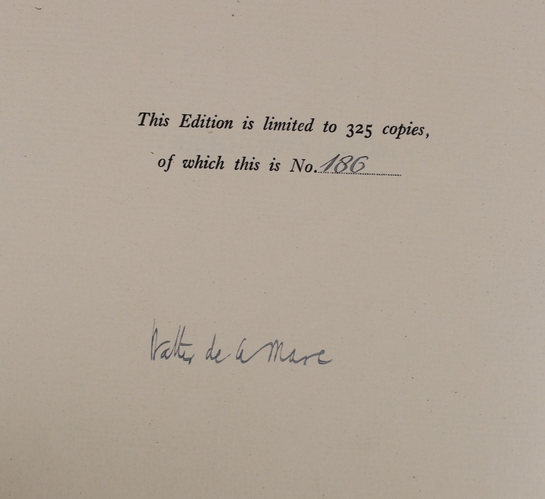 De la Mare, Walter - Down-Adown-Derry, one of 325, signed by the author, illustrated by Dorothy Lathrop, 4to, original vellum gilt, with 3 coloured plates, London, 1922